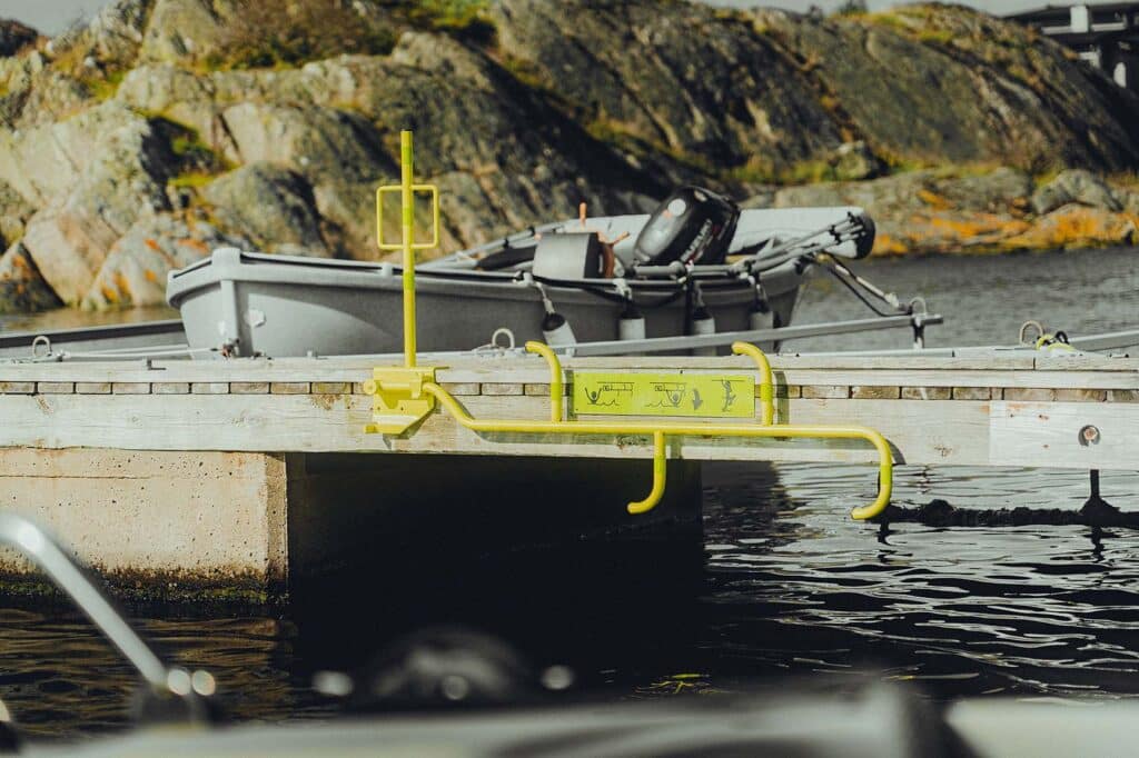 Livhanken gul redningsstige flytebrygge